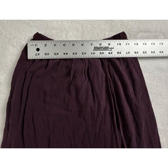Carole Little Womens Wrap Style Midi Skirt Size 6 Purple Elastic Waist Casual - Picture 5 of 7